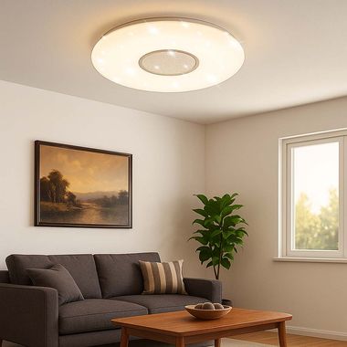 LED plafondlamp, afstandsbediening, stereffect, CCT, D 49,3 cm