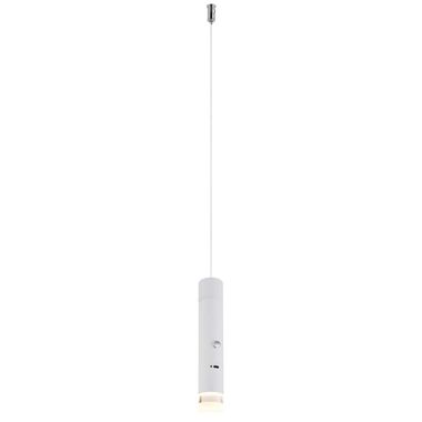 LED pendant light, metal, white, acrylic, touch dimmer, dimmable, H 120 cm