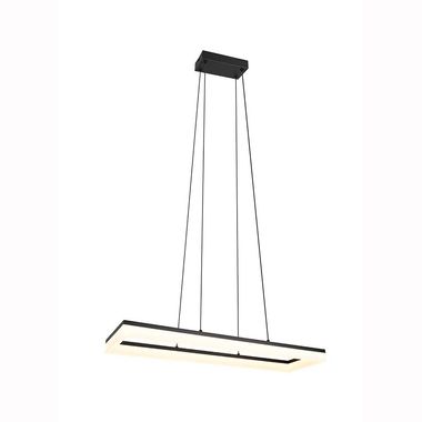 LED, pendant light, black, SMD, 27W, warm white, W 70 cm
