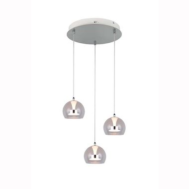 LED hanglamp, CCT, chroomkleurig, schakeldimmer, D 42 cm