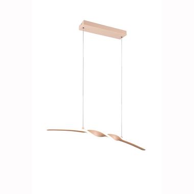 LED hanging lamp, sand-colored, height adjustable, H 150 cm