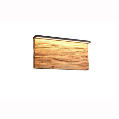 LED wandlamp, hout, schakelaar-dimmer, B 30 cm