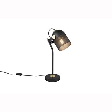 Tafellamp, metaal, zwart, E27, snoerschakelaar, H 45 cm