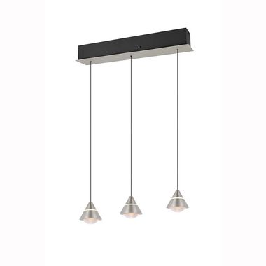 LED hanglamp, mat nikkel, kleurwissel, H 200 cm