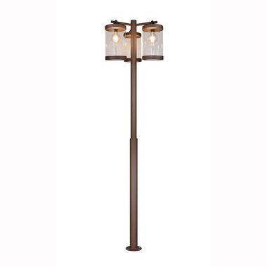 Lampa ścienna aluminiowa, rdzawa, czujnik zmierzchowy, wys. 240 cm