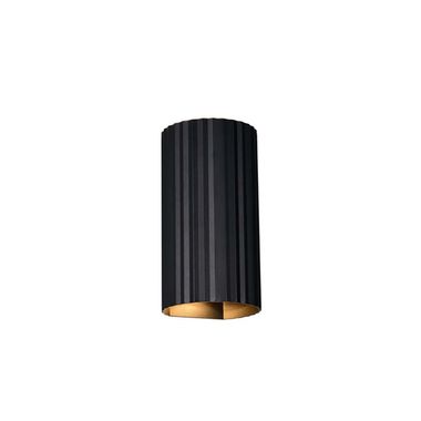 Wandleuchte, Metall, schwarz, GU10, 2-flammig, H 18 cm