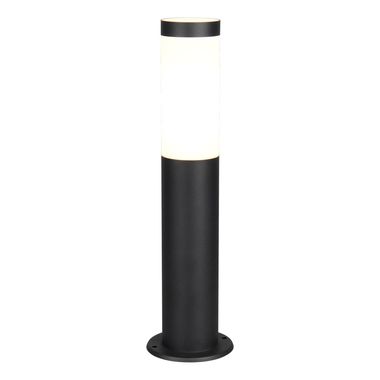 Borne lumineuse de chemin, acier inoxydable, noir, E27, IP44, H 45 cm