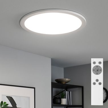 Panneau LED apparent, blanc, intensité lumineuse variable, télécommande, D 40 cm