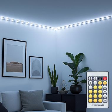 LED strip, remote control, dimmable, adjustable light colour, L 300 cm