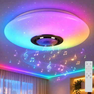 RGB LED Deckenleuchte, Fernbedienung, Lautsprecher