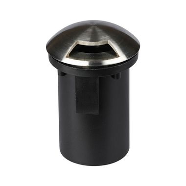 Lampa podłogowa, stal nierdzewna, zewnętrzna, srebrna, IP67, śr. 8,7 cm