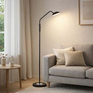 LED floor lamp, sand black, touch dimmer, H 135 cm