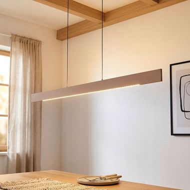 LED Pendelleuchte, Sand, L 120 cm, Beleuchtung nach oben und unten