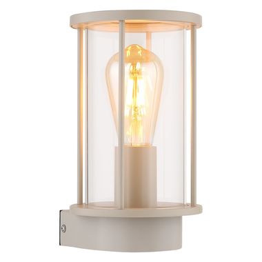 Lampa ścienna GRACEY, piaskowy, matowy, stal nierdzewna, szkło, wys. 25,2 cm