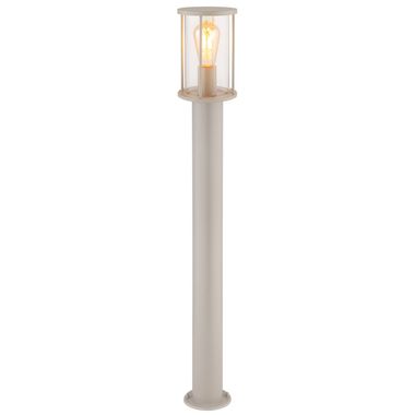 Lampa stojąca GRACEY, piaskowy, stal nierdzewna, szkło, IP54, wys. 100 cm