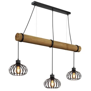Pendelleuchte CALDWELL, Metall, Schwarz, höhenverstellbar, L 100 cm