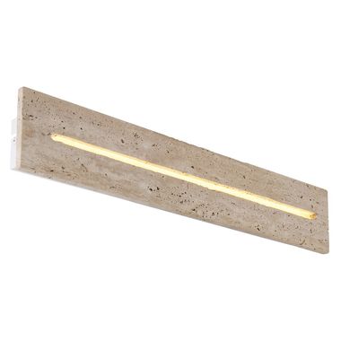 Applique LED ROJAS, métal, marbre, blanc mat, up & down, mémoire