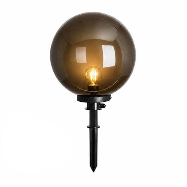 Außen Kugelleuchte, Stecklampe, Schwarz, Gartenkugel, Erdspieß, Ø 40 cm