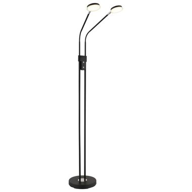 SILVIO LED floor lamp, black, metal, touch dimmer, flexible arm