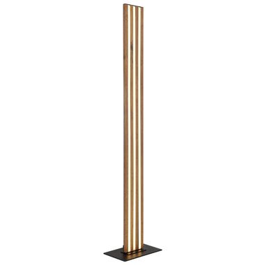 Lampada da terra a LED HAYDEN, nera, con interruttore, opalina, H 140 cm