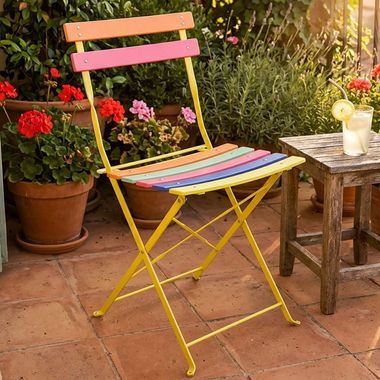 Klappstuhl TIVIO, Bunt, Eisen, Zusammenklappbar, Unifarben, H 77,5 cm