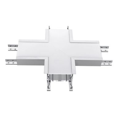 LED +-connector VT-7-41-X-W, aluminium, wit, B 25,5 cm