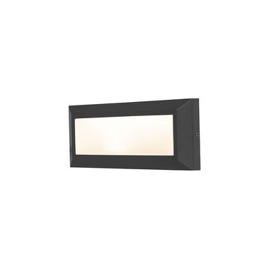 Applique murale LED HELENA, noir mat, aluminium, opale, IP54, L 23 cm