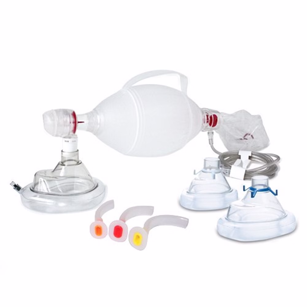 Ambu Spur II Beatmungsbeutel mit 3 Masken und 3 Guedeltuben