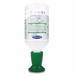 Augenspülstation Medidrop II mit 500ml NaCl- und 250ml Pufferaugenspüllösung