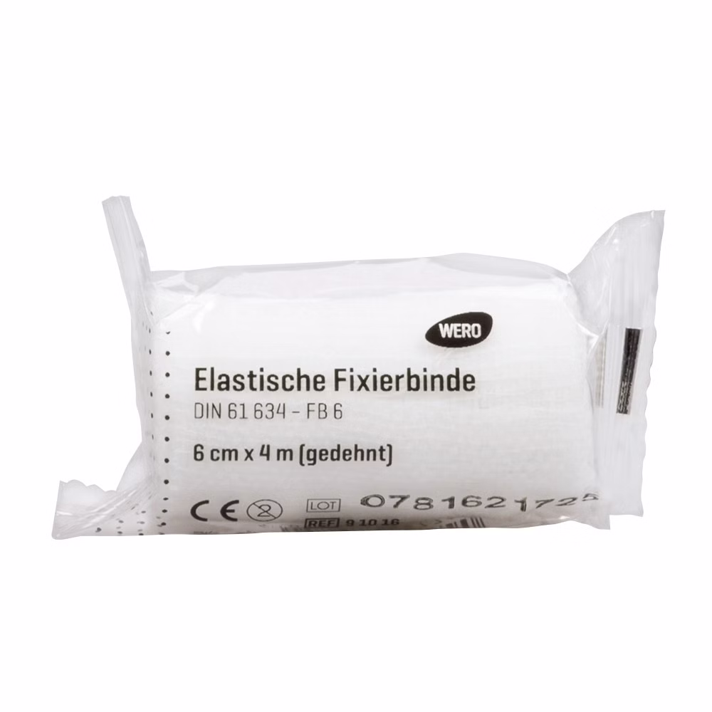 Elastische Fixierbinde 4m einzeln verpackt Mullbinde 4m x 6cm