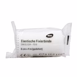 Elastische Fixierbinde 4m einzeln verpackt Mullbinde 4m x 6cm