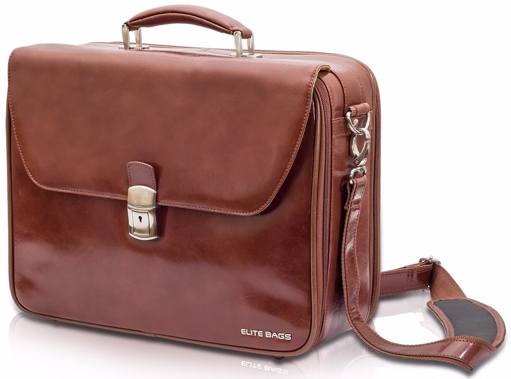 EliteBags DOCTOR'S Deluxe Arzttasche Hausarzttasche Braun
