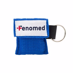 Fenomed Beatmungstuch Beatmungshilfe als Schlüsselanhänger für den Schlüsselbund Blau