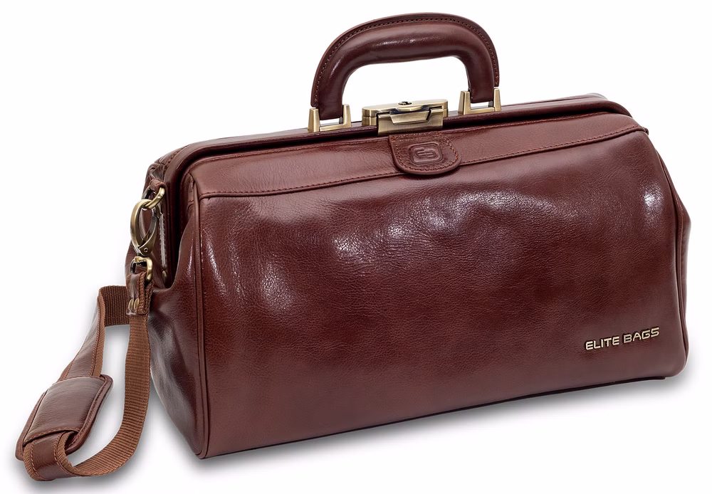 EliteBags CLASSY Leder Arzttasche braun