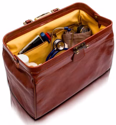EliteBags CLASSY Leder Arzttasche braun