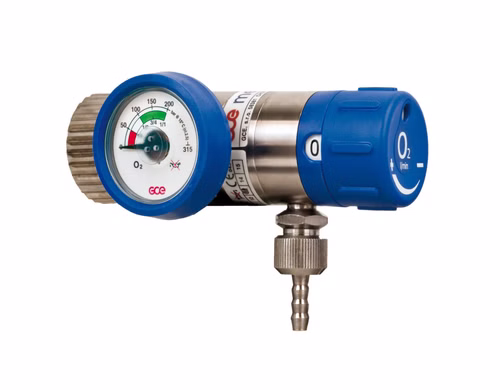 Druckminderer Mediselect Rescue 25 für Sauerstoffflaschen mit Flow bis 25 l/min