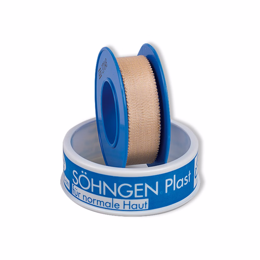 Söhngen Plast 5m-Rollenpflaster Tape auf Spule mit Schutzring 1.25cm