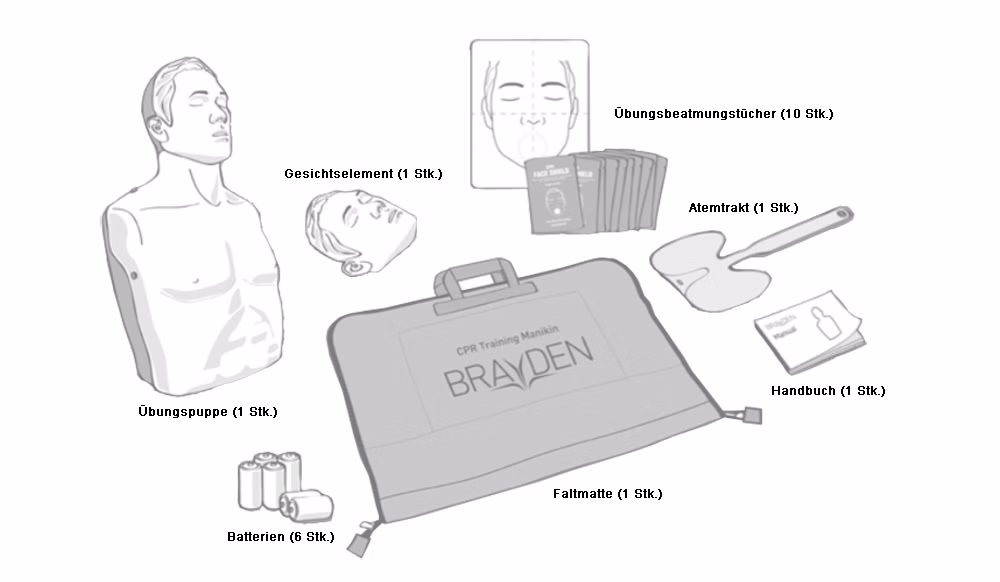 Brayden Manikin LED Pro Reanimationspuppe mit Feedbacksystem