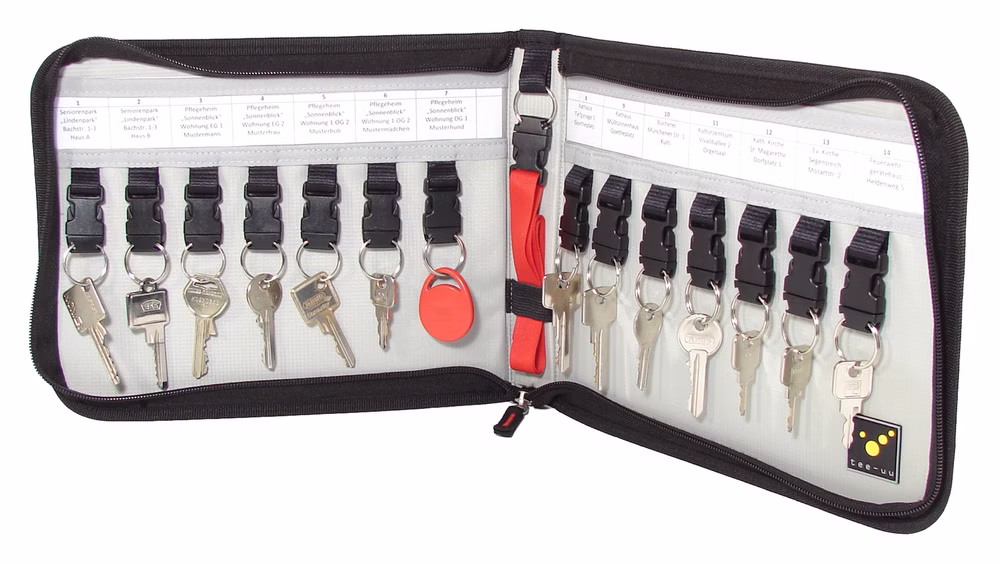 Tee-uu KEYSAFE Schlüsselmappe für bis zu 14 Schlüssel