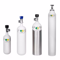 Sauerstoffflasche mit medizinischem Sauerstoff aus Stahl oder Aluminium 0.8 Liter Stahlflasche