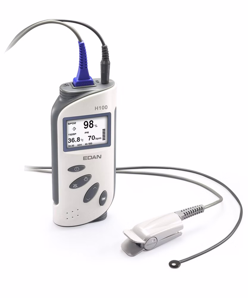 EDAN H100N Pulsoximeter Nellcor OxiMax mit Thermometer