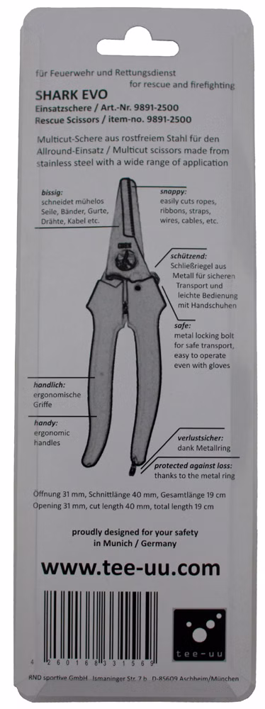 Tee-uu Shark Evo Einsatzschere Multicut-Schere