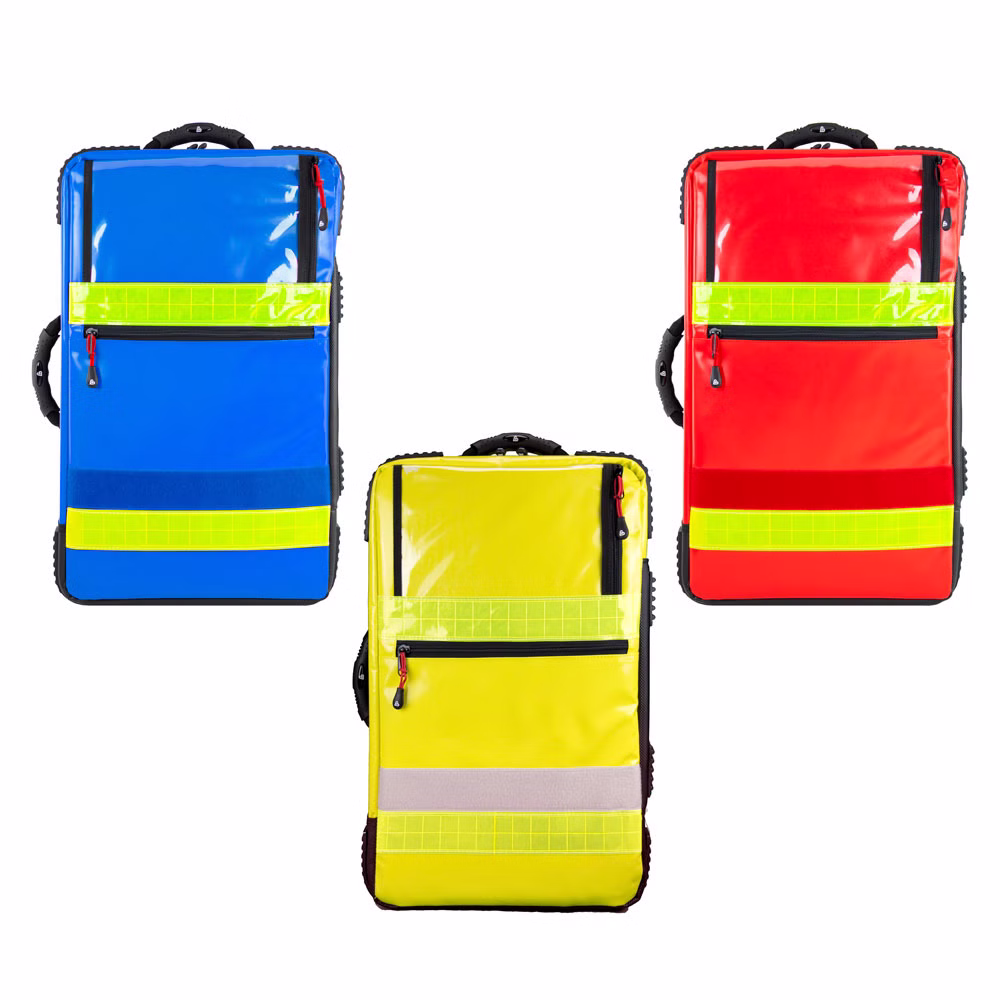 HERZmed PREMIUM Notfallrucksack X1 mit Sauerstoffflaschenhalterung Rot