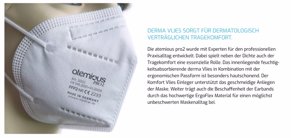 Univent Medical Atemious X5 FFP2 Schutzmaske - Made in Germany