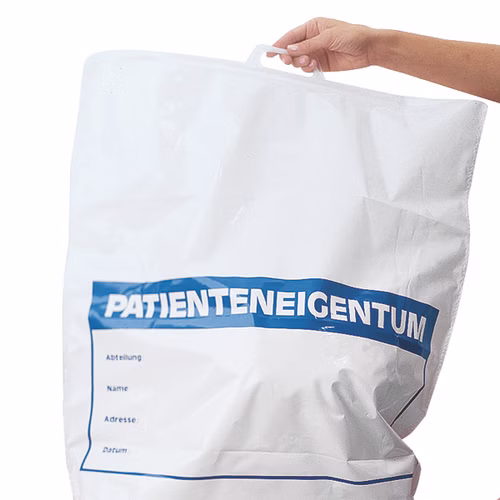 Tragetasche mit Aufschrift 