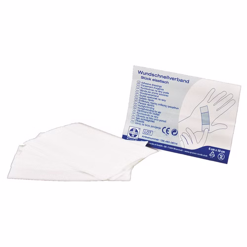 4x Wundschnellverband 6 x 10cm Pflaster nach DIN 13 019-E