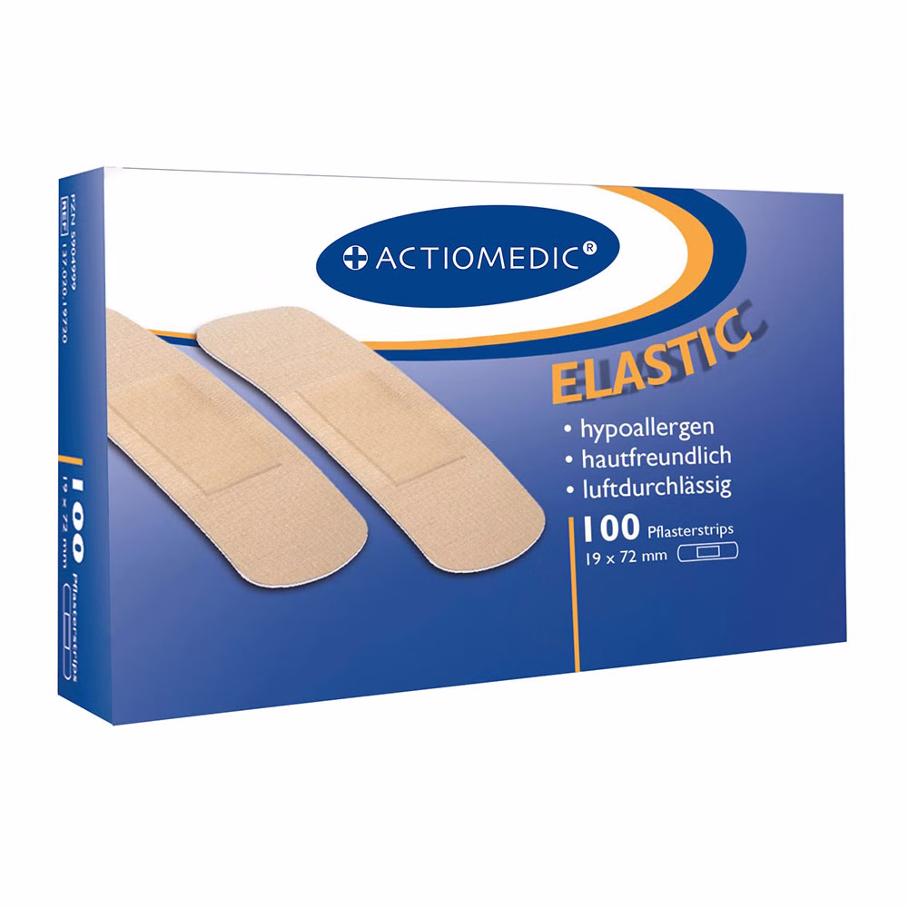 Actiomedic Elastic Pflasterstrips (100 Stück) 19 x 72mm