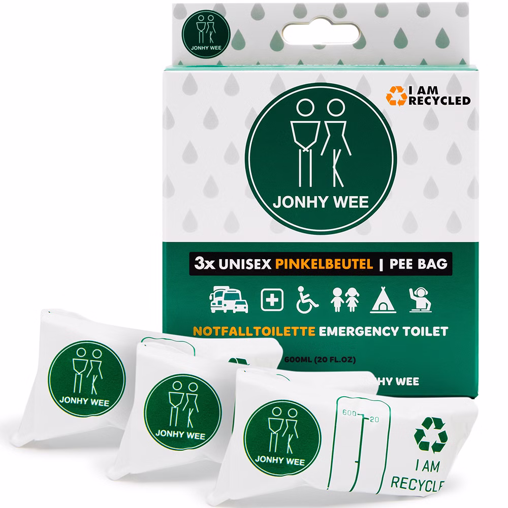 Johny Wee portable Toilette Pinkelbeutel (3 Stück)