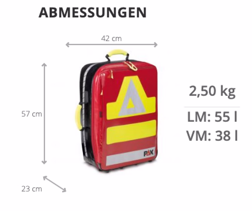 PAX Notfallrucksack Wasserkuppe L Rot