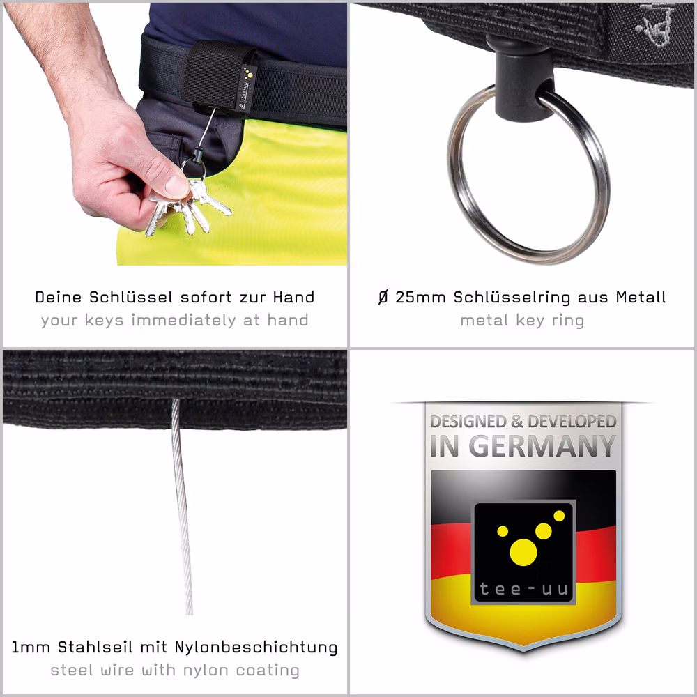 Tee-uu Rewind Schlüsselhalter für Einsatzkoppeln